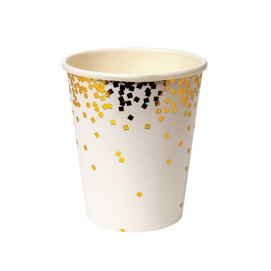 Gold Confetti Paper Cups