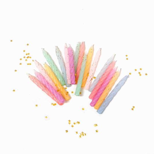Twisted Pastel Birthday Candles (Set of 18)