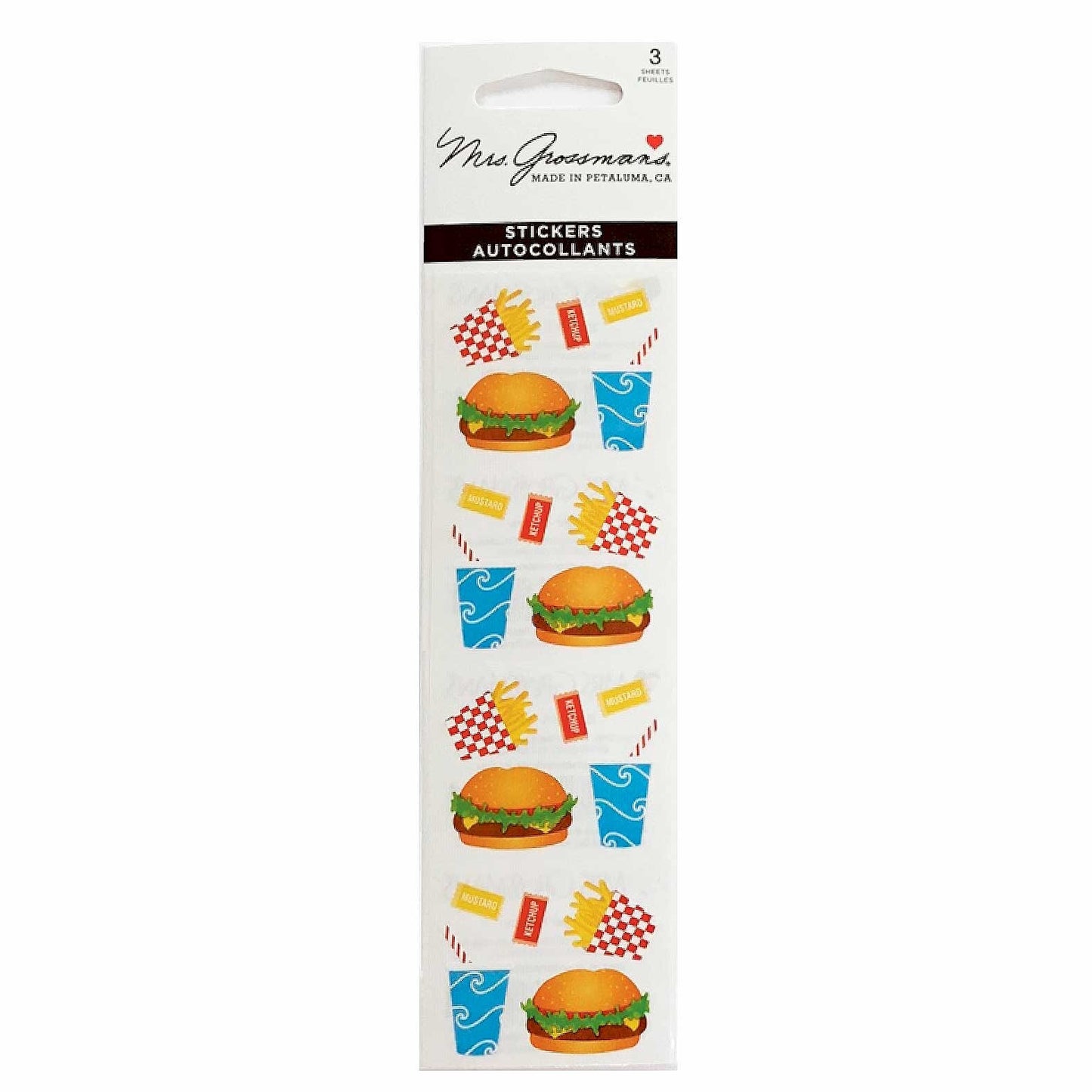 Mrs. Grossman’s Burger & Fries Stickers