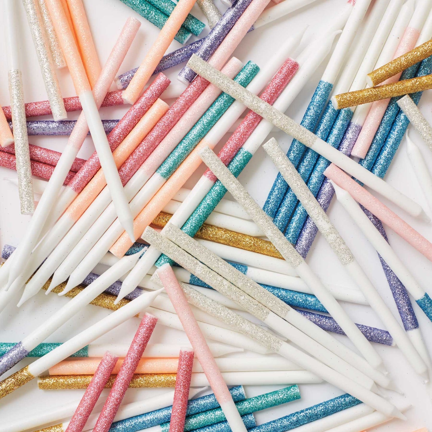 Assorted Dipped Glitter Candles