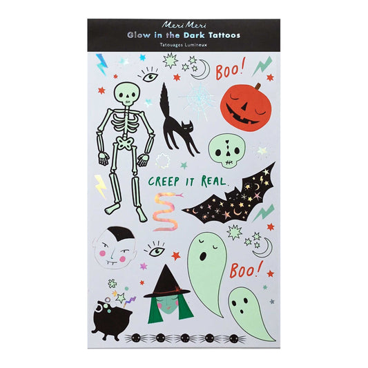 Halloween Glow in the Dark Tattoo Sheets