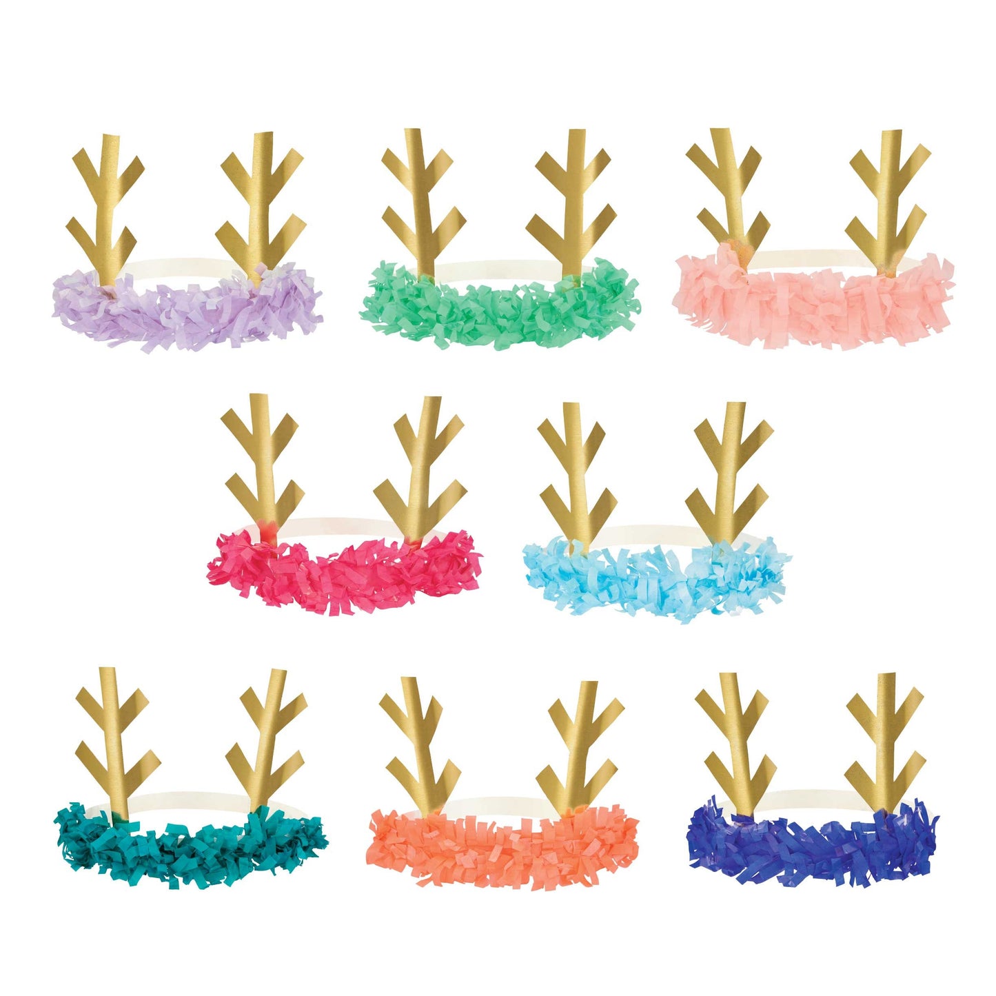 Reindeer Fringe Party Hats