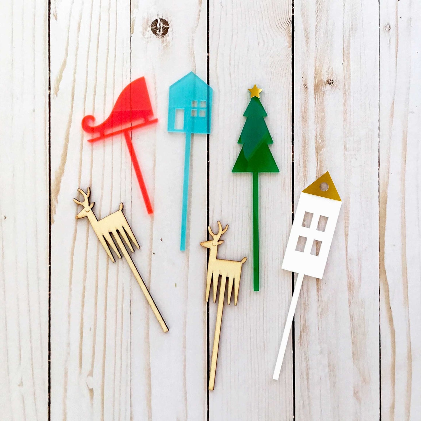 Christmas Village Cake Toppers