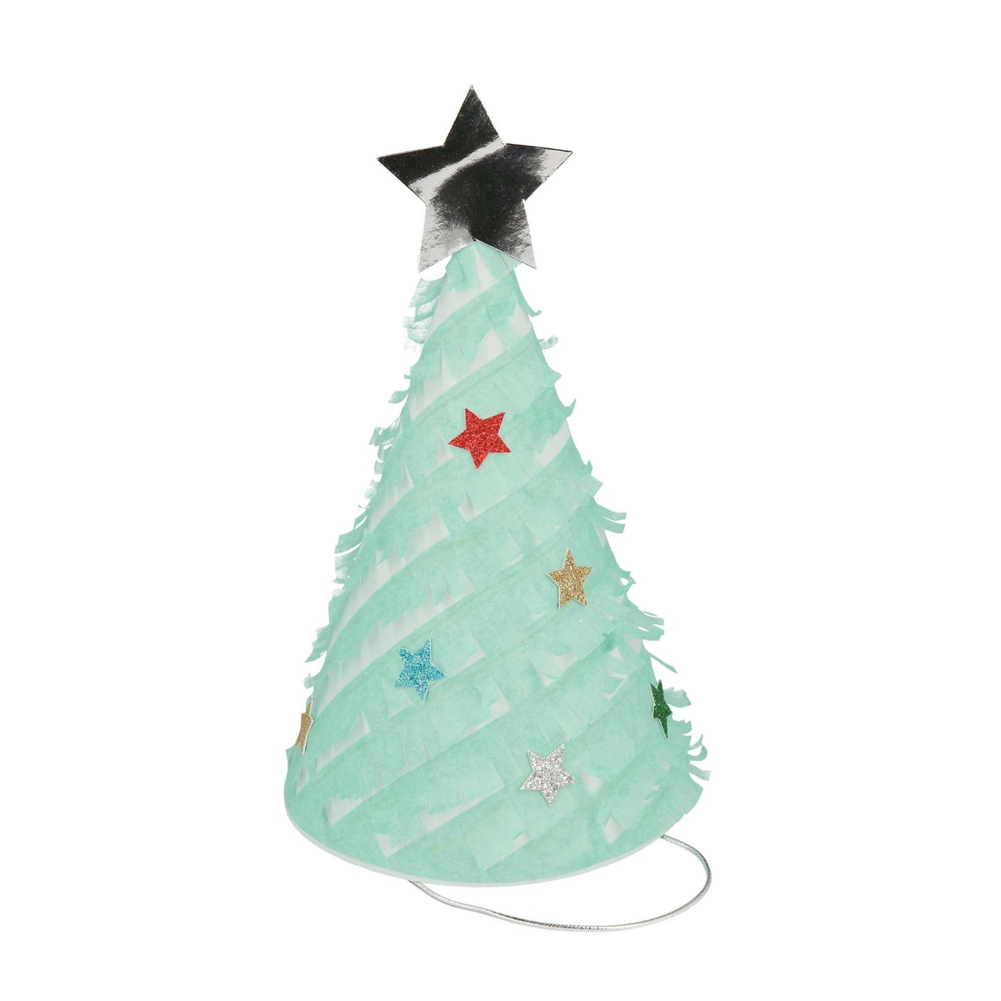Fringed Christmas Tree Party Hats