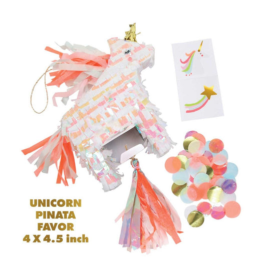 Unicorn Mini Piñata Favor Box