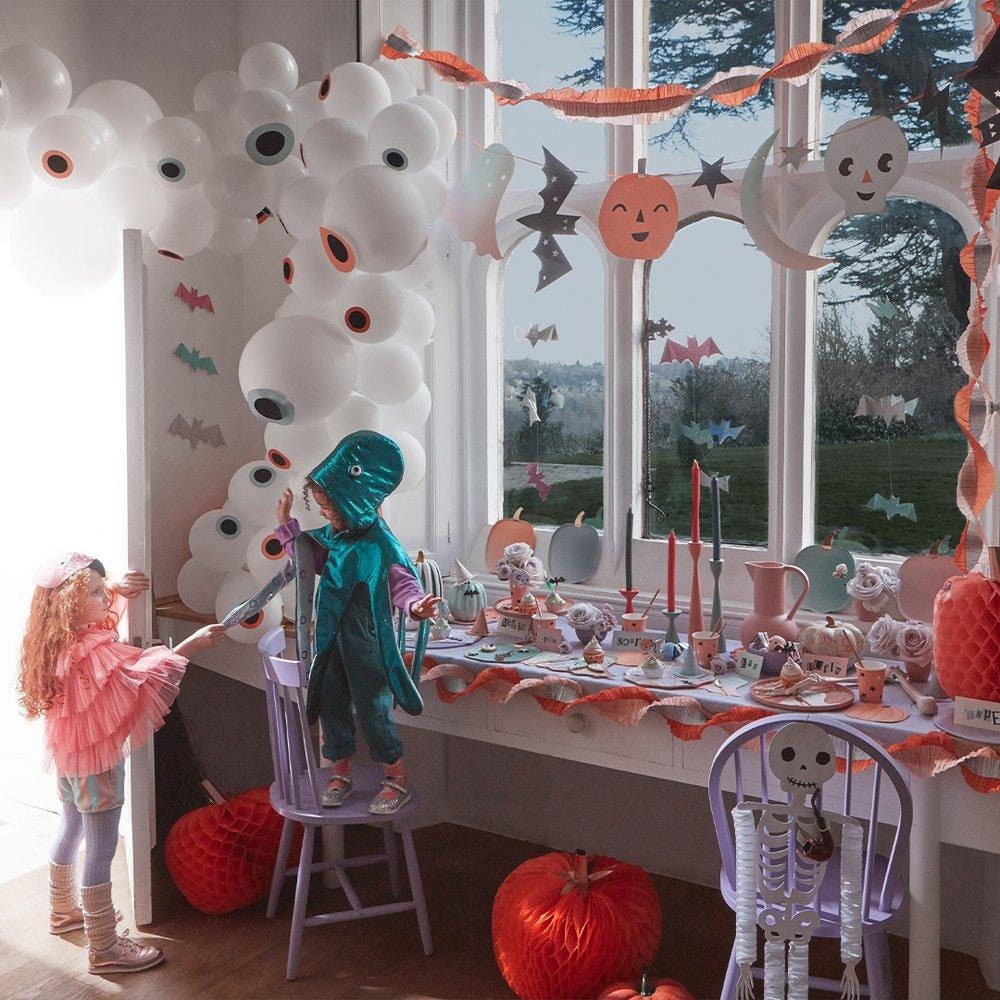 Halloween Honeycomb Pumpkins