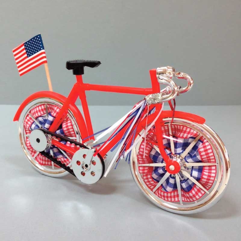 Red Bicycle Cake Topper