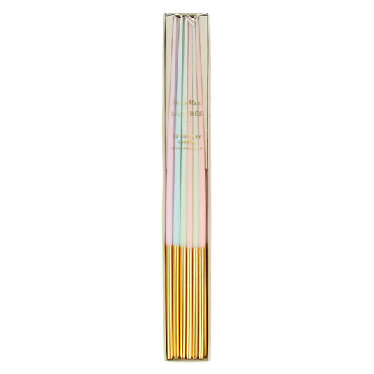 Ladurée Paris Gold Dipped Tall Tapered Candles