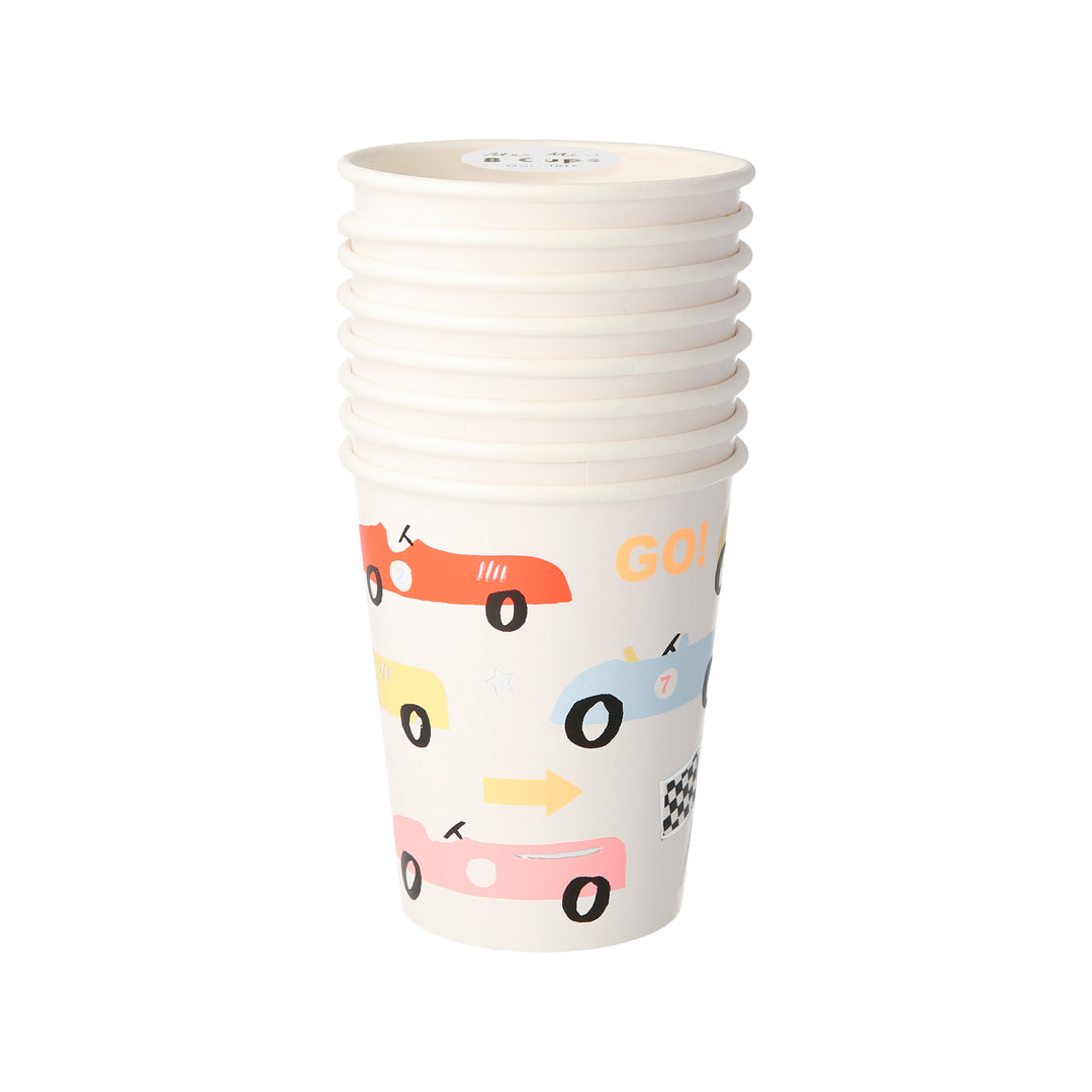 Race Car Paper Cups