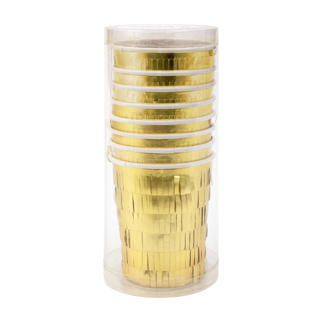Meri Meri Gold Fringe Cups Set of 8