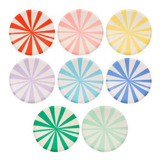 Mixed Stripe Large 10.5"Paper Plate