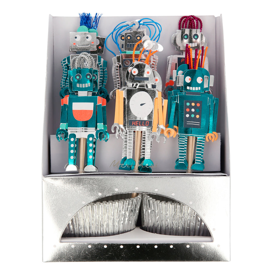 Robot Cupcake Kit x 24