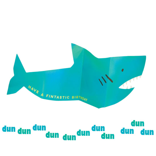 Metallic Shark Concertina Card