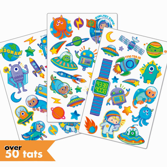 Space Explorers Cool Tattoos for Kids