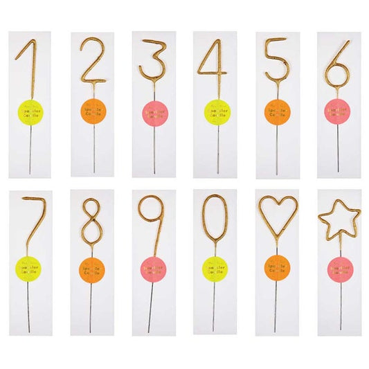 Sparkler Number Candles